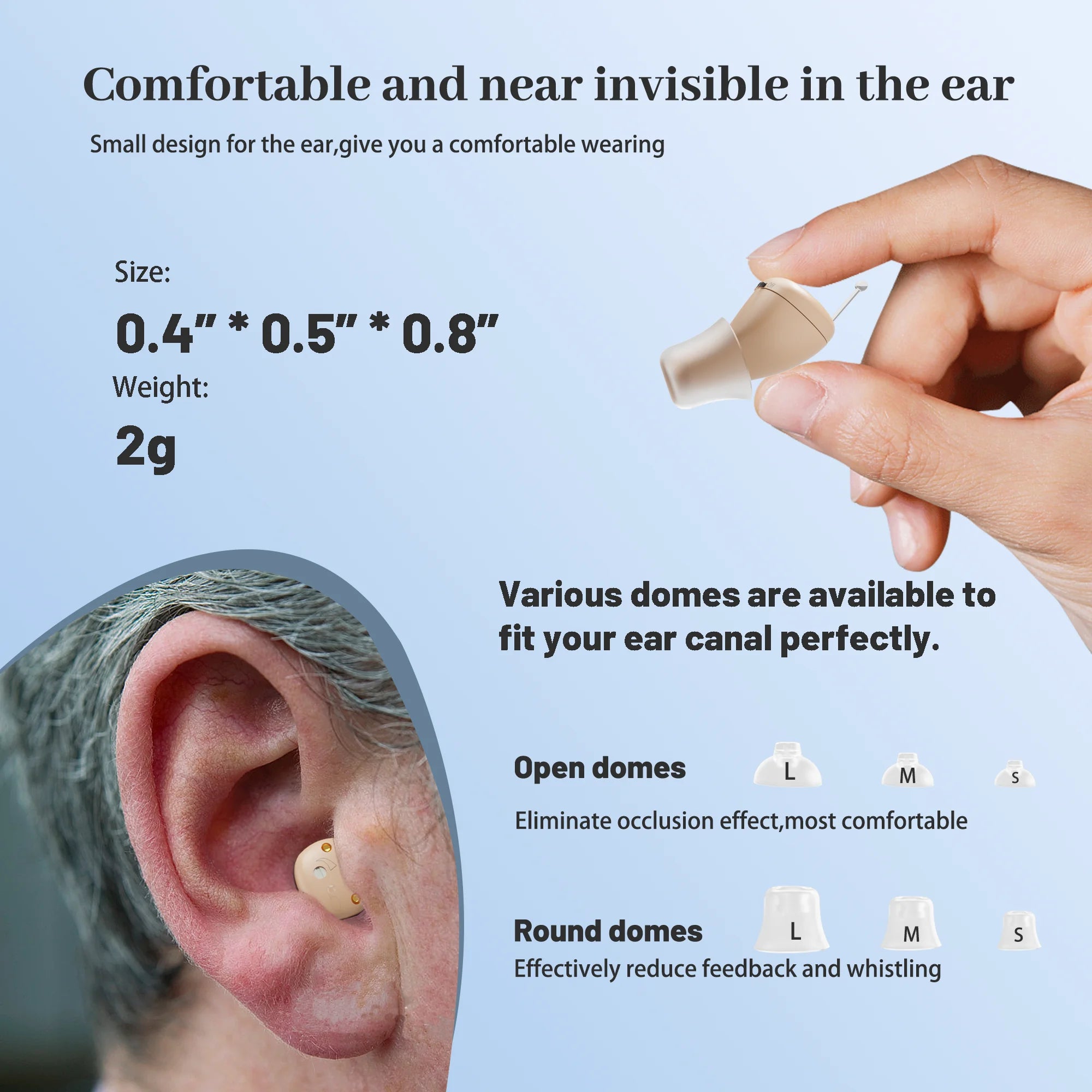 iEarton Shine CIC Rechargeable OTC Hearing Aid