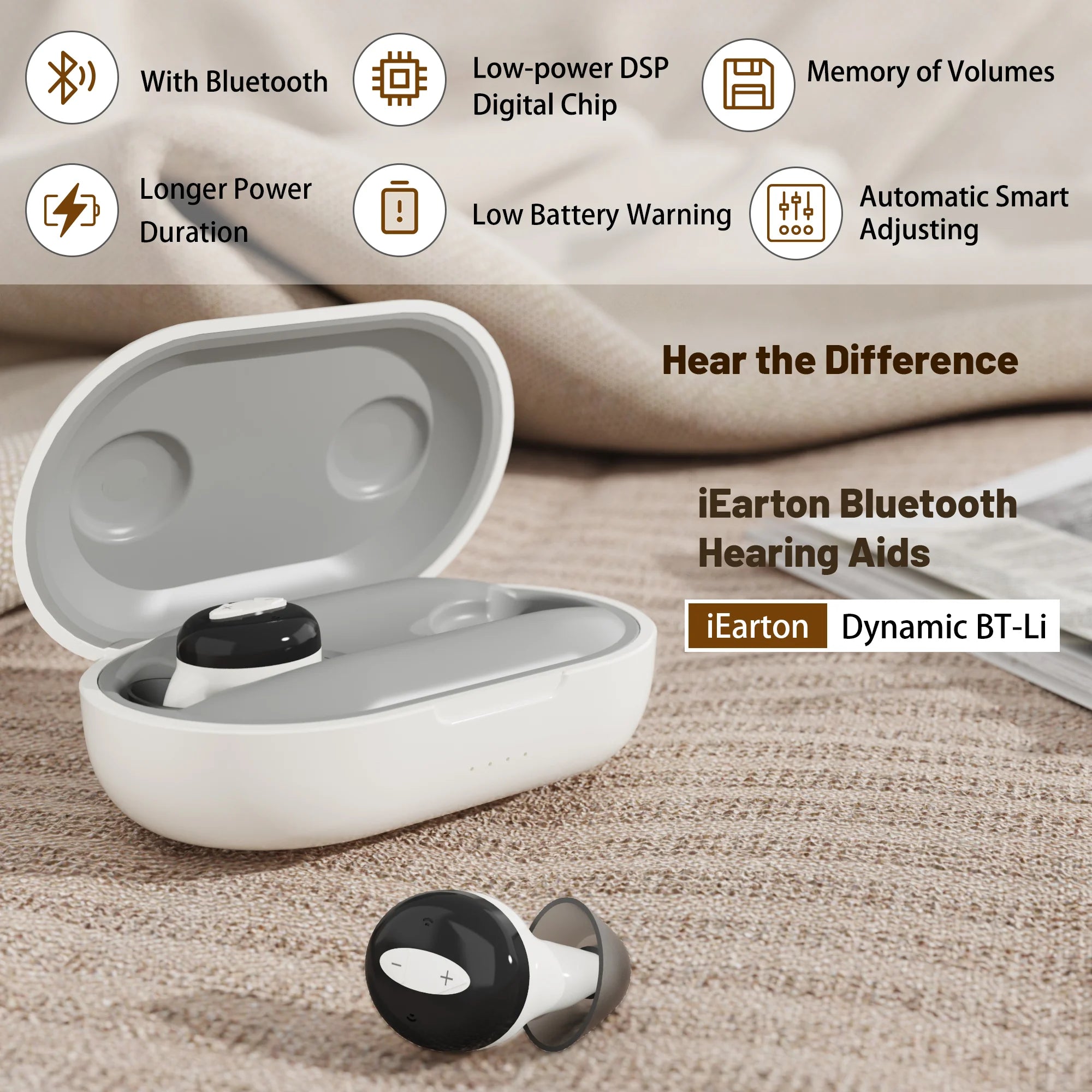 iEarton Dynamic BT Li Bluetooth Hearing Aids Rechargeable