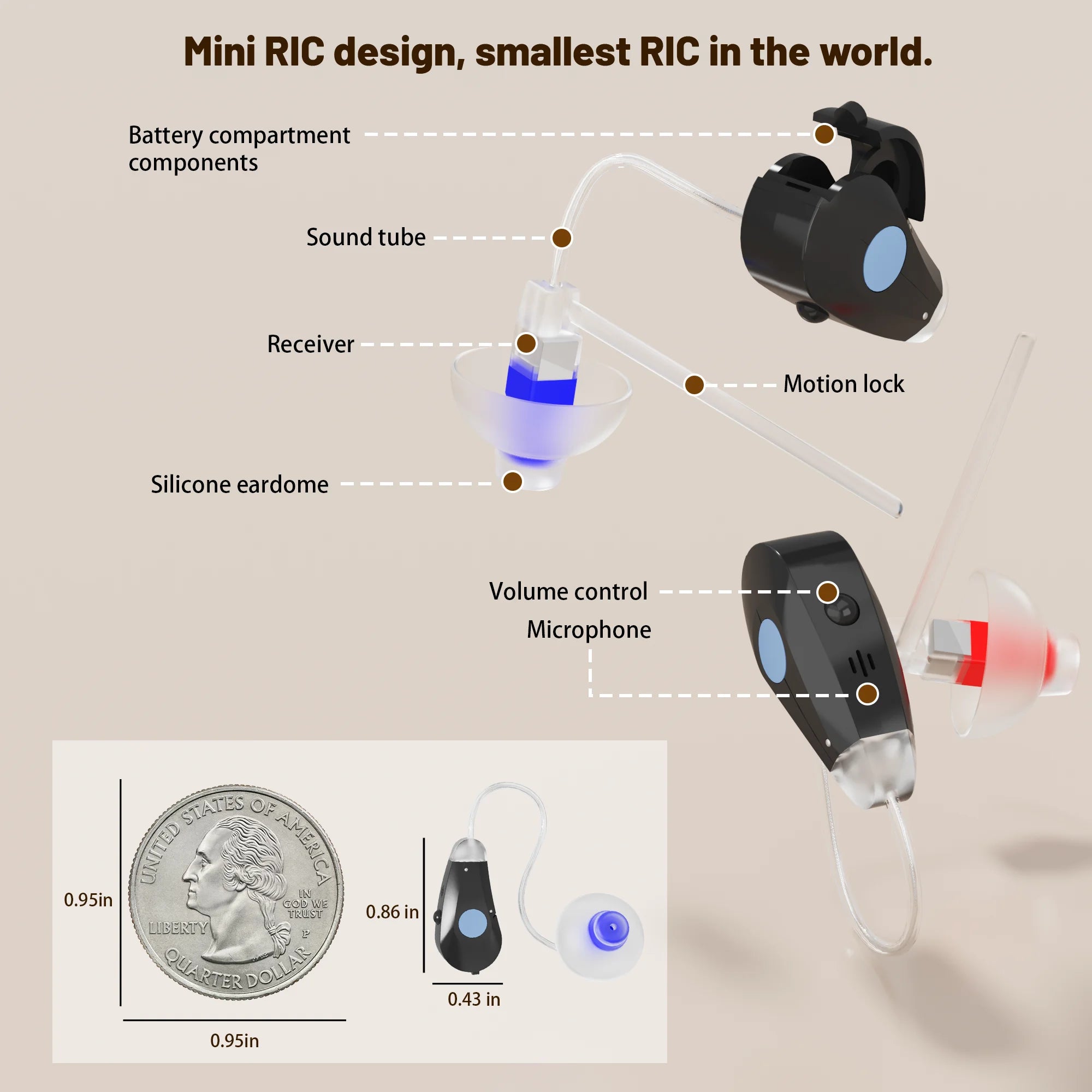 iEarton Mini RIC Hearing Aids for Senior