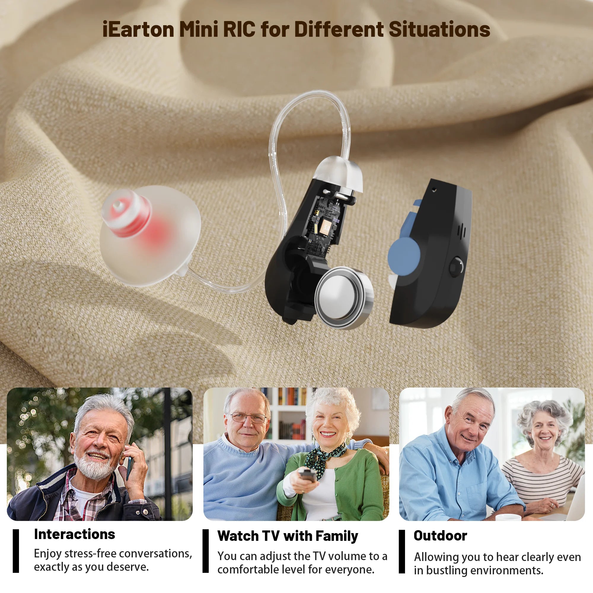 iEarton Mini RIC Hearing Aids for Senior