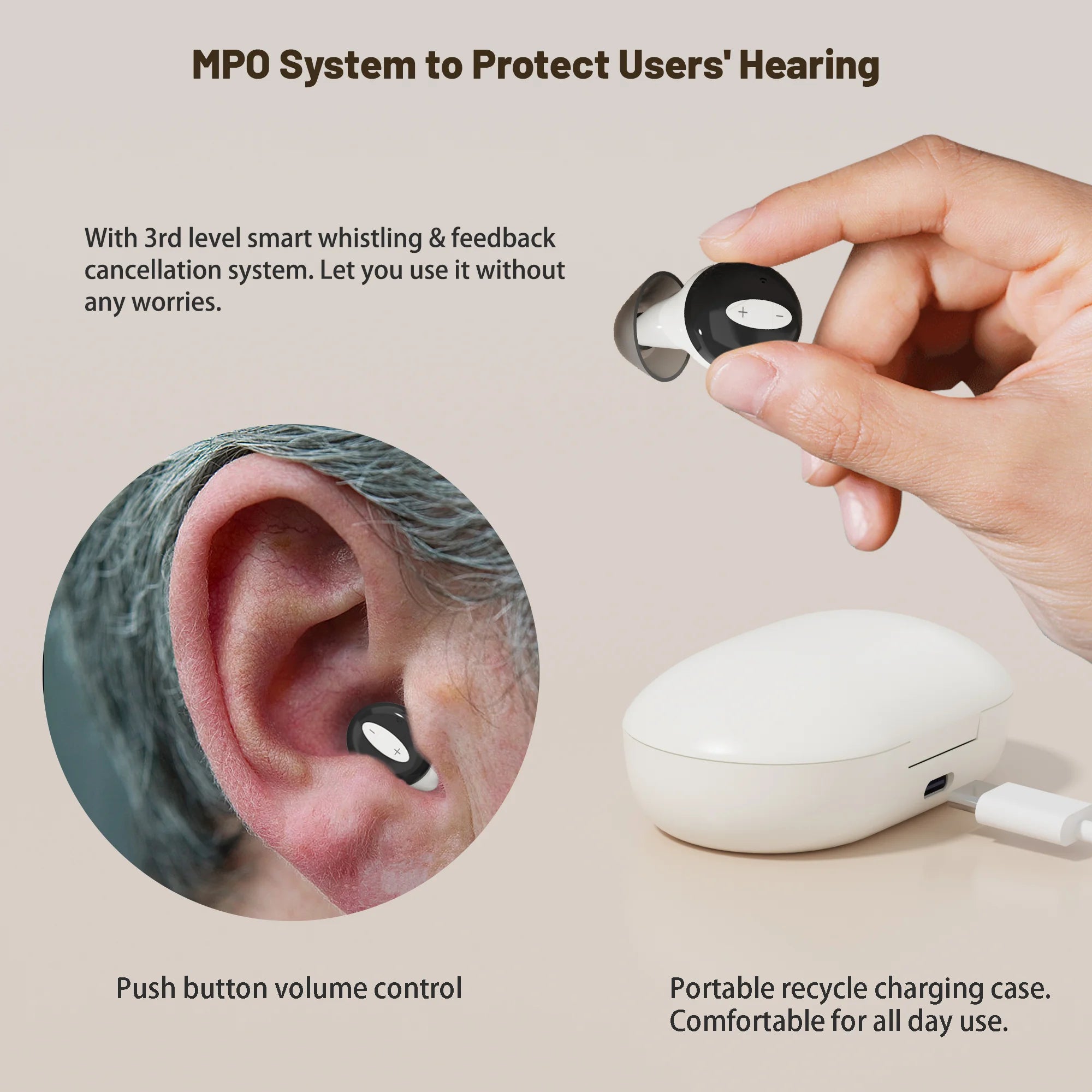 iEarton Dynamic BT Li Bluetooth Hearing Aids Rechargeable