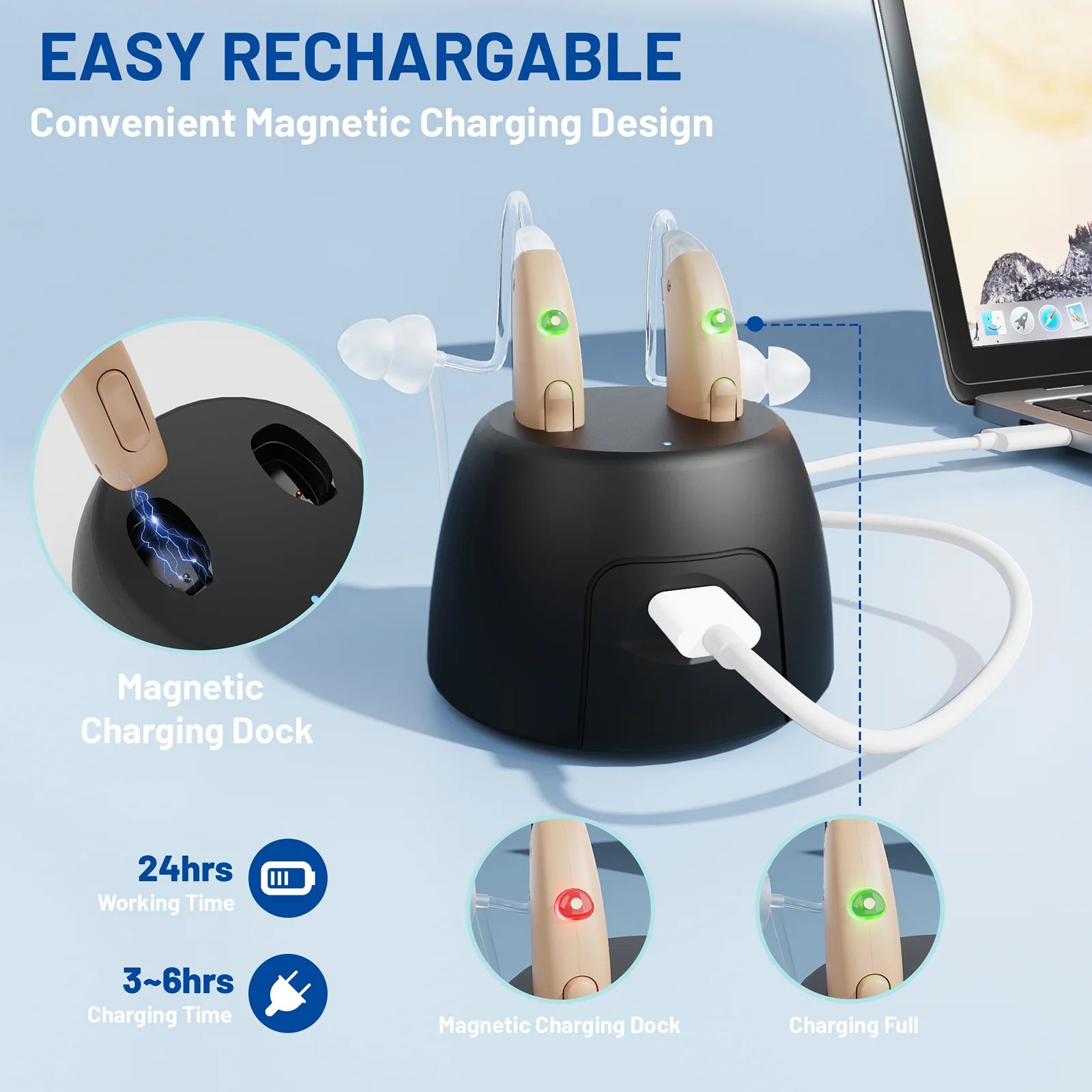 iEarton Earlink OA Li Rechargeable BTE Hearing Aids