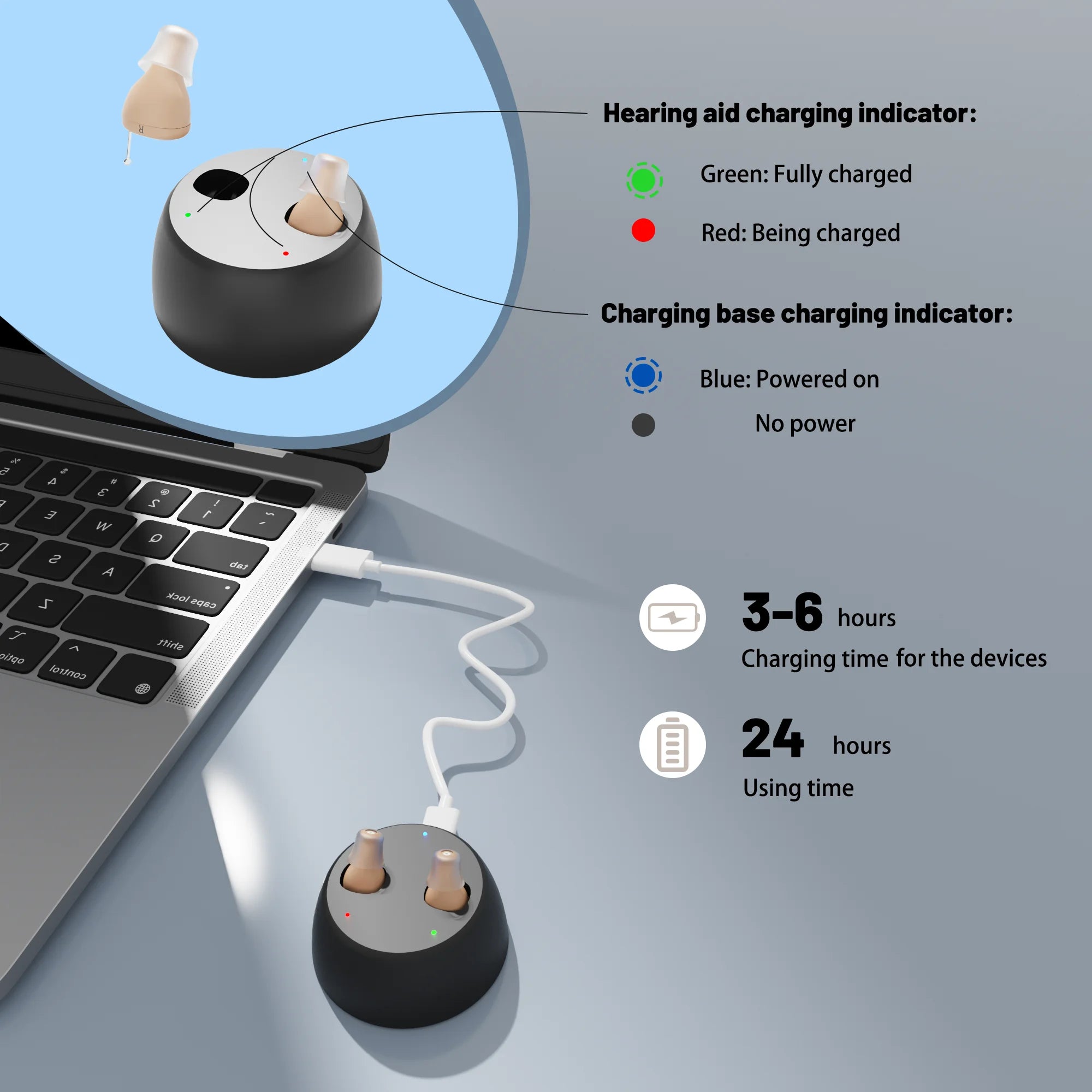 iEarton Shine CIC Rechargeable OTC Hearing Aid